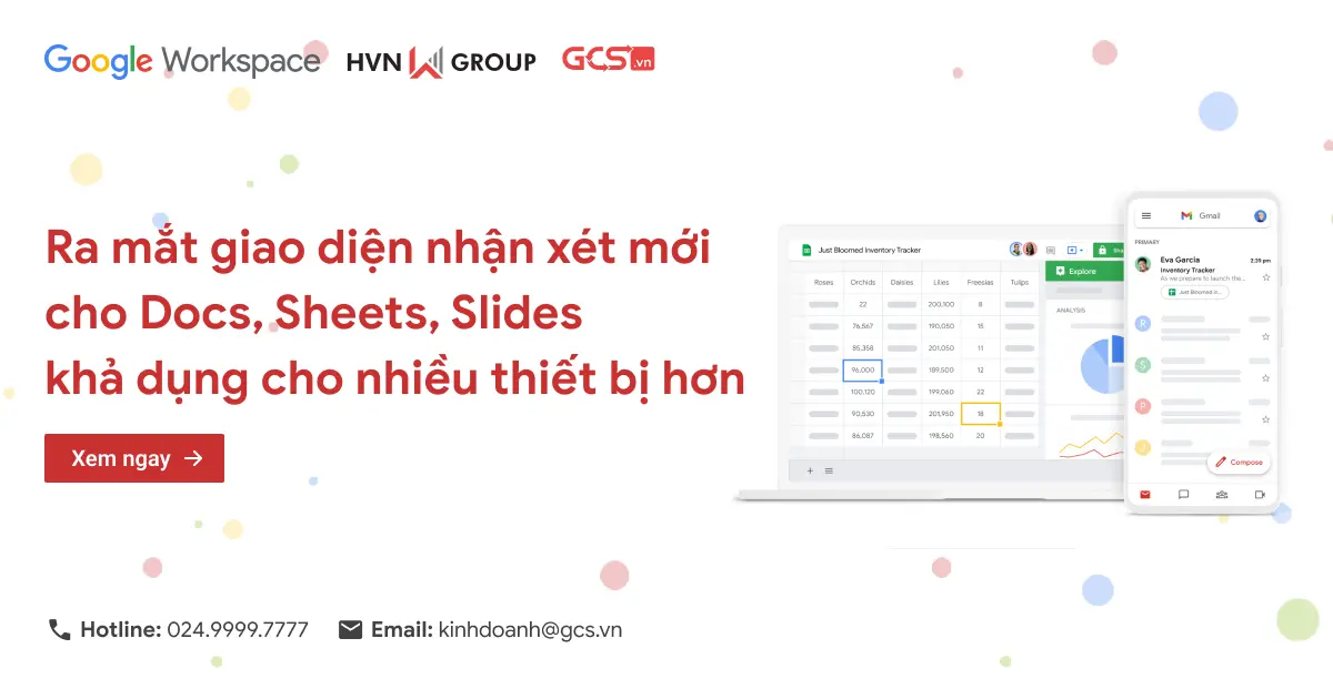Ra Mắt Giao Diện Nhận Xét Mới Cho Docs, Sheets, Slides Khả Dụng Cho Nhiều Thiết Bị Hơn