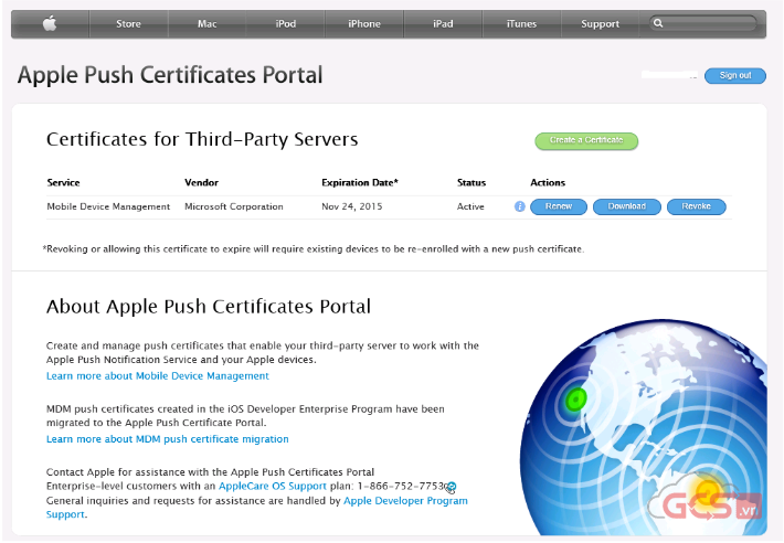 apple push certificates portal
