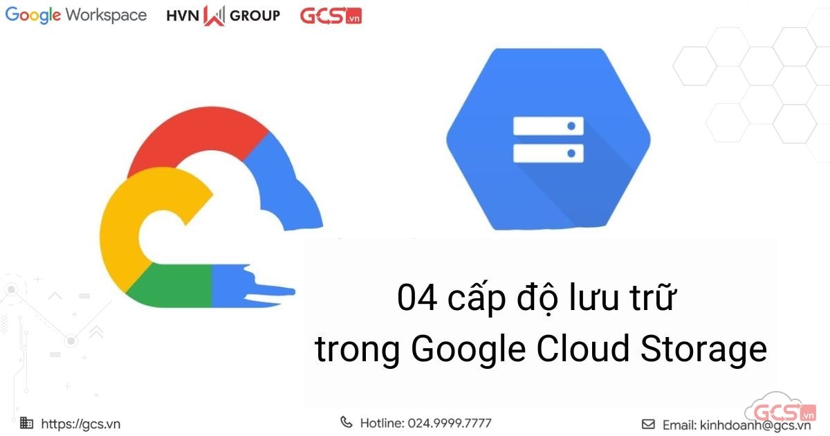 4 cấp độ lưu trữ trong google cloud storage