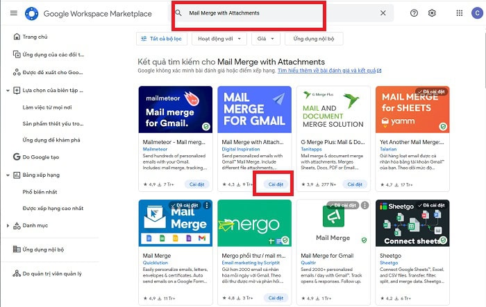 nhấn vào Install
