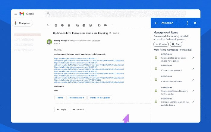 Cập nhật tính năng mới của Google Workspace trong tuần 2/6- 7/6/2025 5 Tích hợp Jira với Gmail để tạo