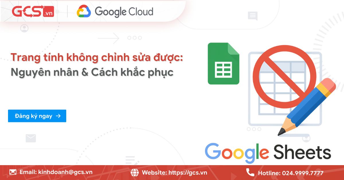 Trang tính không chỉnh sửa được