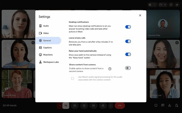 Cập nhật tính năng mới của Google Workspace trong tuần 2/6- 7/6/2025 10 rình bày nội dung từ camera trong Google Meet