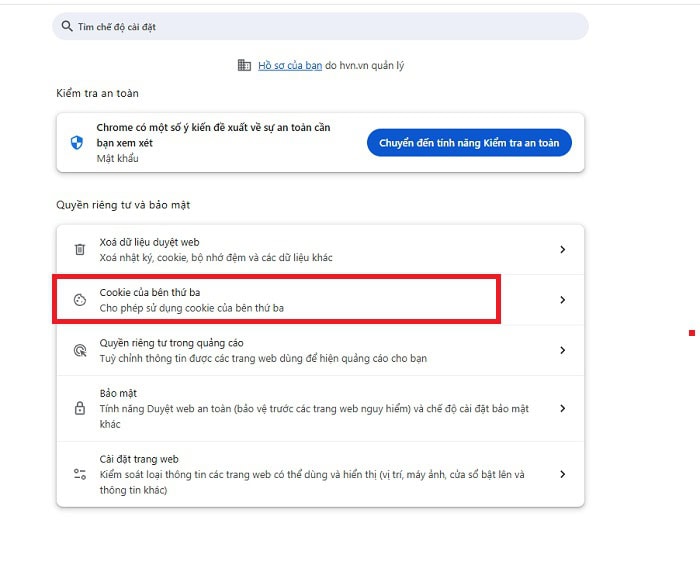 12 Cách tải file Google Drive bị chặn Download nhanh chóng 14 chọn vào mục Chặn cookie của bên thứ ba