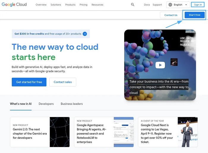 VPS Google Cloud là gì? Tổng quan từ A-Z về máy chủ ảo Google 9 vào nút Start free