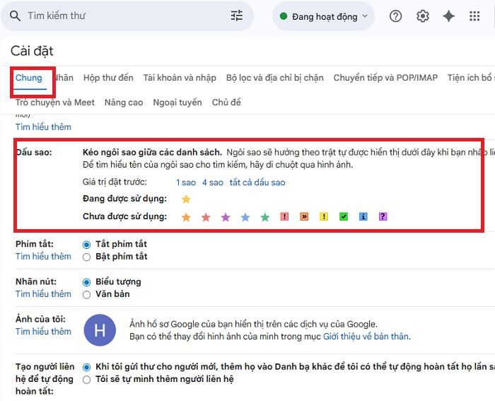 Cách đánh dấu thư quan trọng trong Gmail khi gửi nhanh và hiệu quả 16 mục Dấu sao