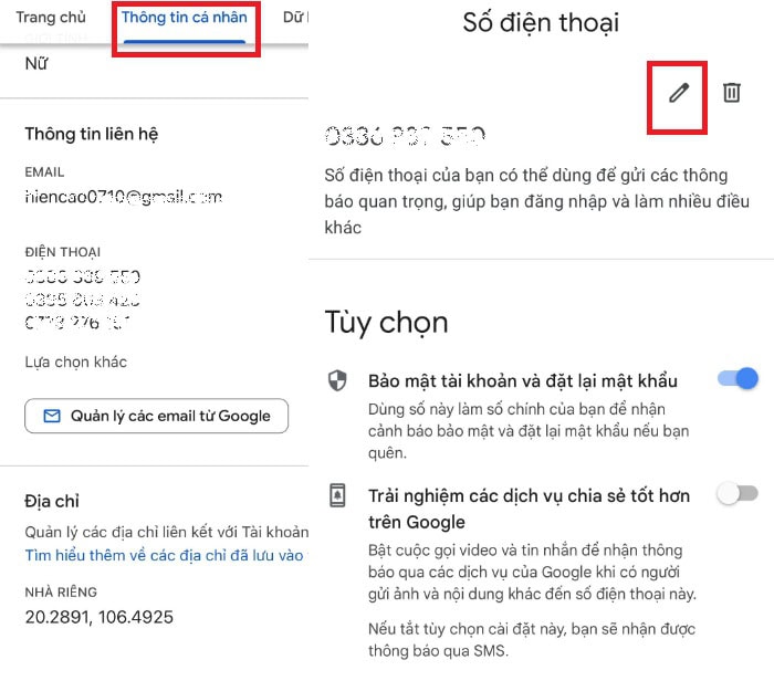 Hướng dẫn chi tiết cách đổi số điện thoại trên Gmail ở mọi thiết bị 13 nhập số mới