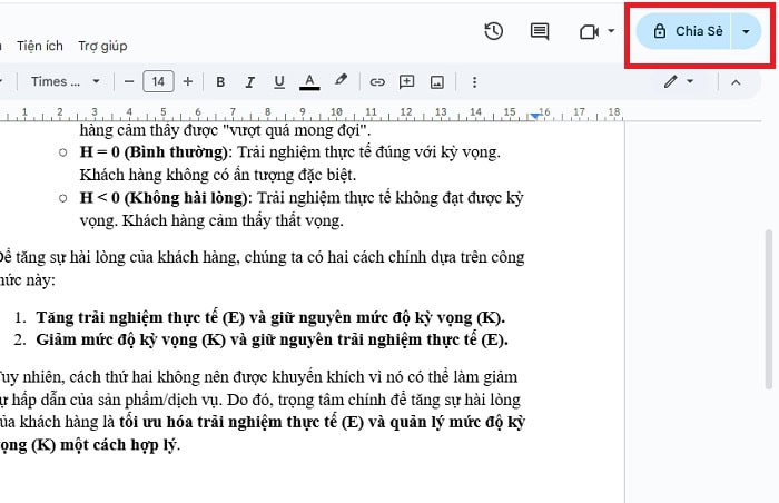 Cách tạo mã QR cho Google Docs nhanh chóng & dễ thực hiện 6 nhấp vào nút Chia sẻ