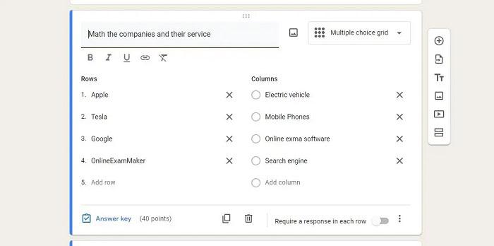 Cách tạo lưới trắc nghiệm trong Google Forms| Hướng dẫn chi tiết 7 sử dụng lưới trắc nghiệm trong Google Forms