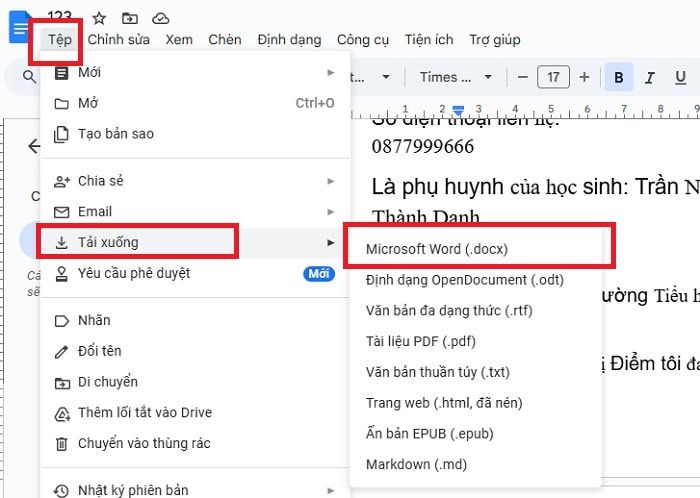 Hướng dẫn cách chuyển PDF sang Word bằng Google Drive đơn giản 10 chọn Microsoft Word