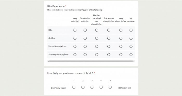 Hướng dẫn chi tiết cách tạo thang đo Likert trong Google Forms 6 Thang đo Likert trong Google Forms