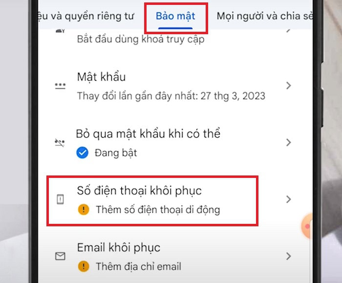 Hướng dẫn chi tiết cách đổi số điện thoại trên Gmail ở mọi thiết bị 15 Thêm số điện thoại khôi phục