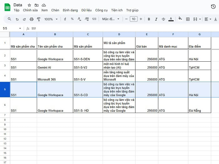 05 Cách chèn nhiều hàng trong Google Sheets đơn giản, nhanh chóng 6 bôi đen số lượng hàng