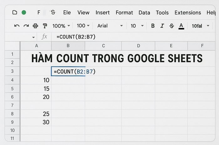Cách kết hợp hàm COUNT với FILTER trong Google Sheets hiệu quả 5 kết hợp hàm COUNT với FILTER