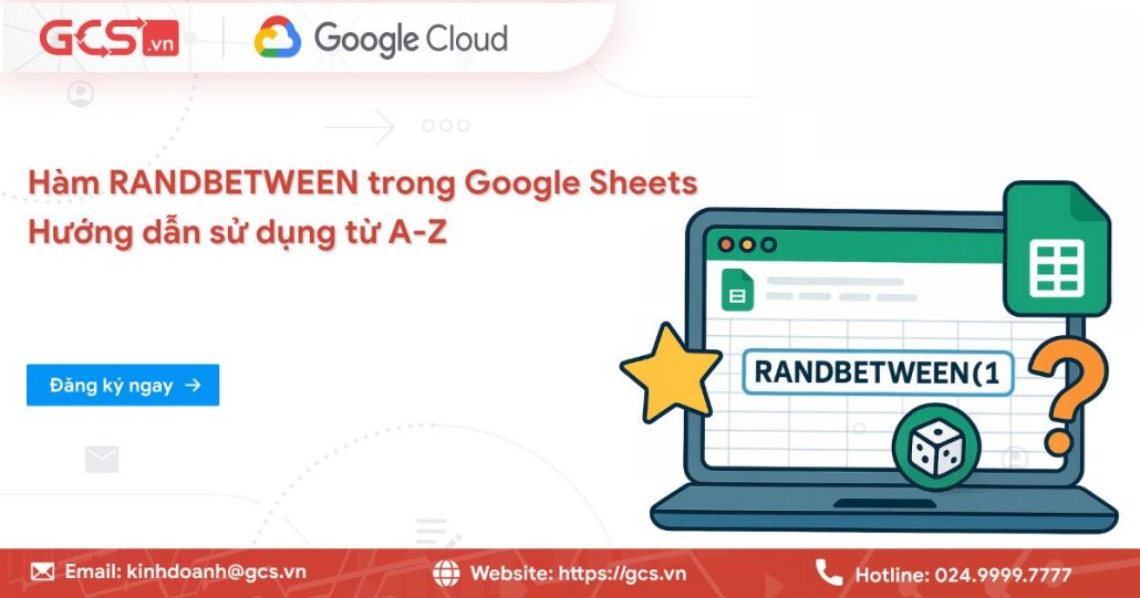 ham randbetween trong gg sheets