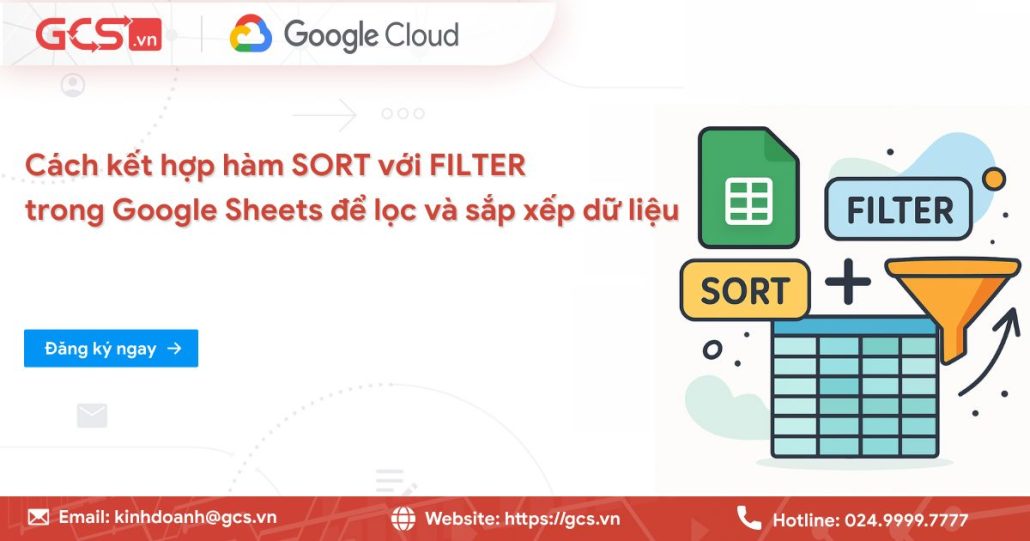 ham sort voi filter trong google sheets