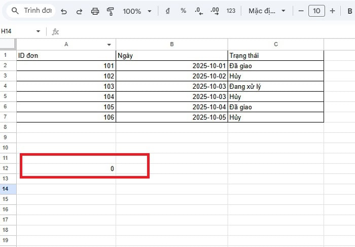 Cách kết hợp hàm COUNT với FILTER trong Google Sheets hiệu quả 20 Lỗi bằng 0