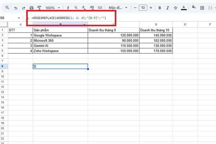 Hàm ADDRESS trong Google Sheets | Cách dùng chuẩn xác nhất 14 Chuyển đổi Số cột thành Chữ cái cột