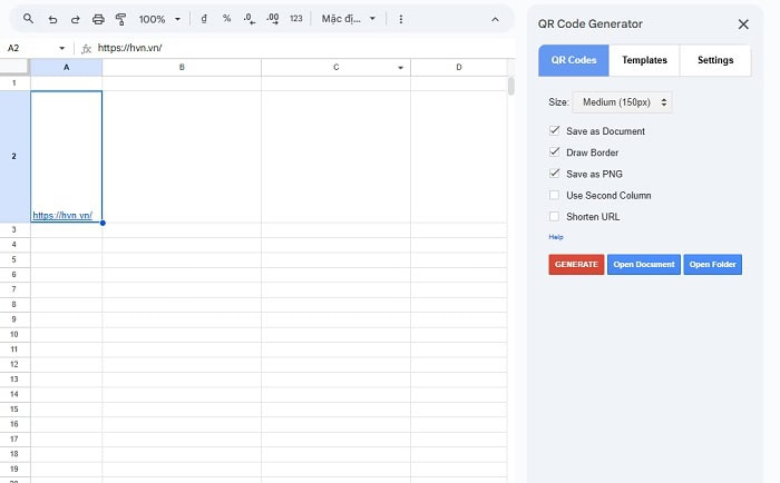 02 Cách tạo mã QR bằng Google Sheets đơn giản và hiệu quả 12 Nhập trực tiếp dữ liệu