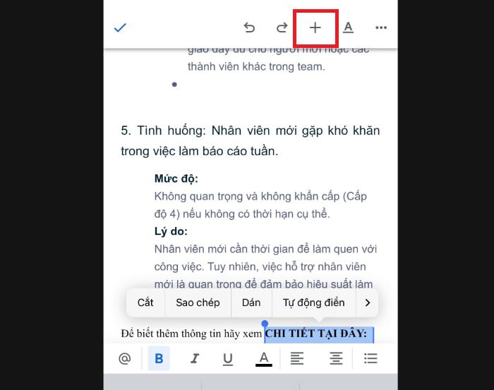 Hướng dẫn cách chèn link liên kết trong văn bản Google Docs từ A-Z 17 biểu tượng dấu cộng