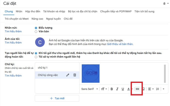 Cách chèn ảnh vào chữ ký Gmail | Hướng dẫn chi tiết đầy đủ 14 Chọn hình ảnh cần chèn link
