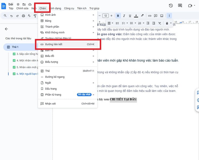 Hướng dẫn cách chèn link liên kết trong văn bản Google Docs từ A-Z 14 Đường liên kết