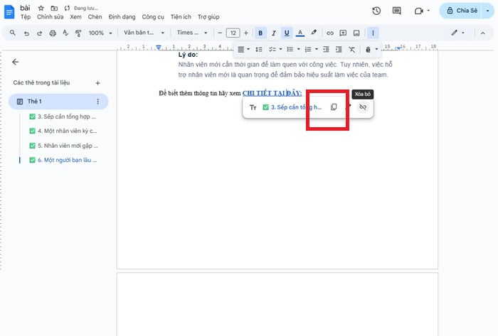 Hướng dẫn cách chèn link liên kết trong văn bản Google Docs từ A-Z 24 tùy chọn Sao chép liên kết