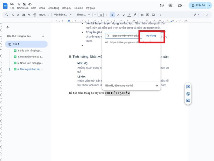 Hướng dẫn cách chèn link liên kết trong văn bản Google Docs từ A-Z 8 chèn link liên kết