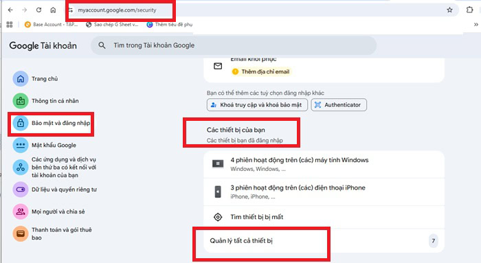 Giải đáp nhanh câu hỏi: 1 Gmail đăng nhập được mấy máy? 8 Quản lý tất cả thiết bị