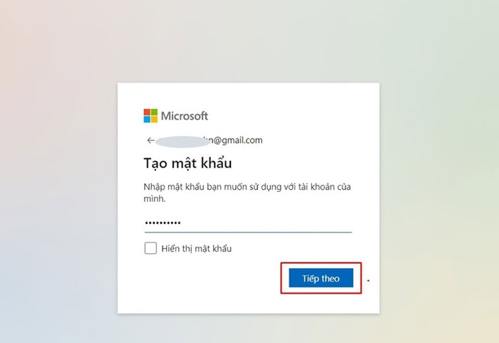 Hướng dẫn cách tạo tài khoản Outlook bằng Gmail cho người mới 9 tạo một mật khẩu mới