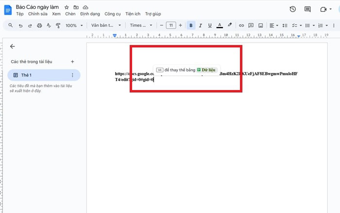 Hướng dẫn chi tiết cách chèn Google Sheets vào Google Docs đơn giản nhất 14 chuyển đổi URL