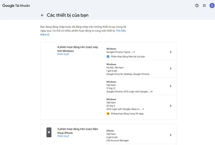 Giải đáp nhanh câu hỏi: 1 Gmail đăng nhập được mấy máy? 9 Phân tích danh sách Google