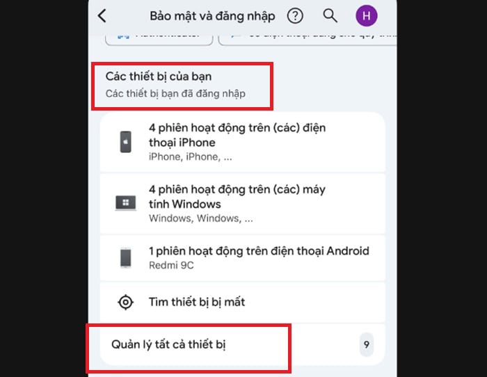 Giải đáp nhanh câu hỏi: 1 Gmail đăng nhập được mấy máy? 12 Quản lý tất cả thiết bị
