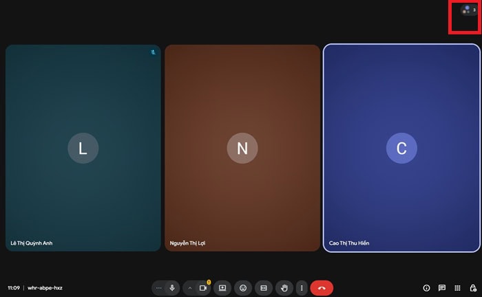 Hướng dẫn cách tắt âm thanh trên Google Meet đơn giản và nhanh chóng 11 biểu tượng Người tham gia