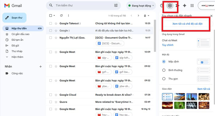 Cách chèn ảnh vào chữ ký Gmail | Hướng dẫn chi tiết đầy đủ 6 Xem tất cả chế độ cài đặt.