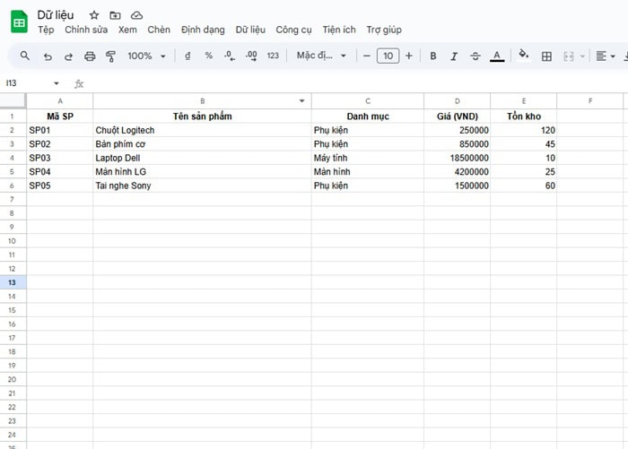 Hàm XLOOKUP trong Google Sheets| Hướng dẫn sử dụng từ A-Z 7 Bảng dữ liệu