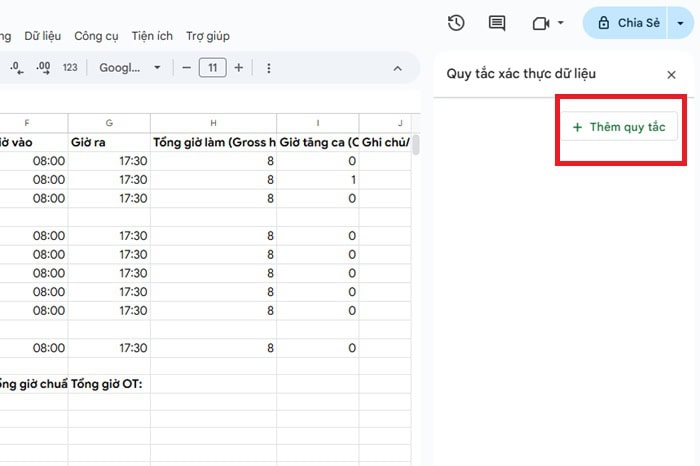 Cách sửa lỗi định dạng ngày tháng trong Google Sheets đơn giản 15 Thêm quy tắc