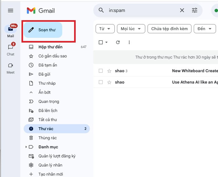 CC trong Email là gì? Khác gì so với BCC và cách sử dụng 9 nhấn vào mục Soạn thư
