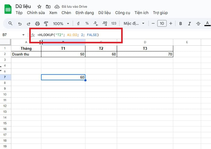 Hàm VLOOKUP và HLOOKUP trong Google Sheets| Hướng dẫn sử dụng từ A-Z 10 hàm HLOOKUP trong Google Sheets