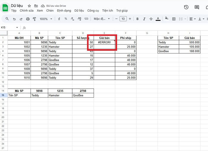 Hàm VLOOKUP và HLOOKUP trong Google Sheets| Hướng dẫn sử dụng từ A-Z 17 hàm VLOOKUP và HLOOKUP trong Google Sheet