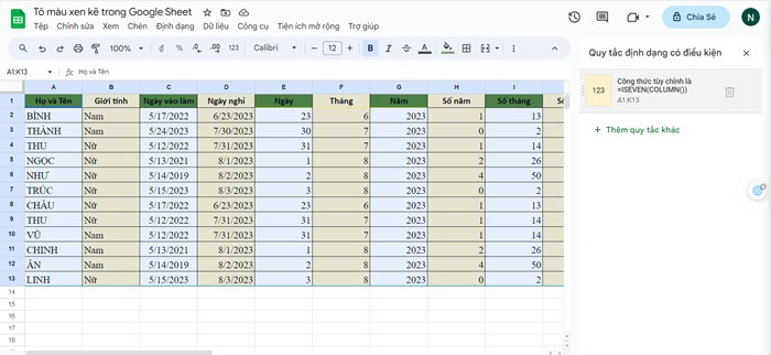 Hướng dẫn cách tạo màu viền ô trong Google Sheets từ A-Z 16 lưu ý khi tạo màu viền trong Google Sheets