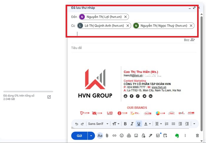 CC trong Email là gì? Khác gì so với BCC và cách sử dụng 11 Điền địa chỉ email