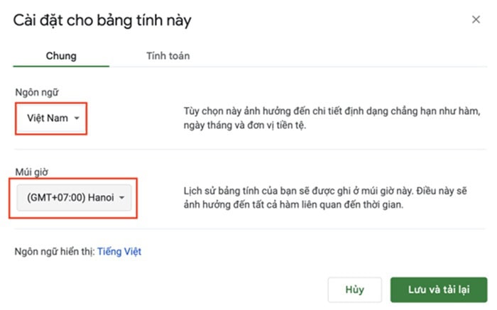 Cách sửa lỗi định dạng ngày tháng trong Google Sheets đơn giản 6 Sai vùng (Locale)