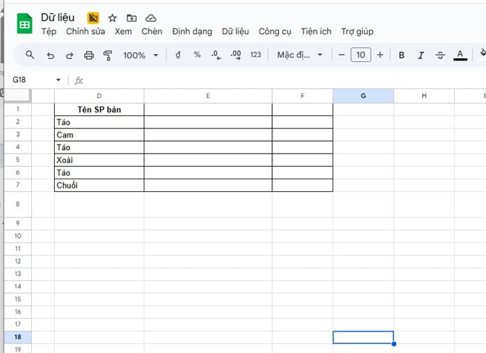 Cách kết hợp hàm INDEX và hàm COUNTIF trong Google Sheets 13 Nhật ký bán hàng