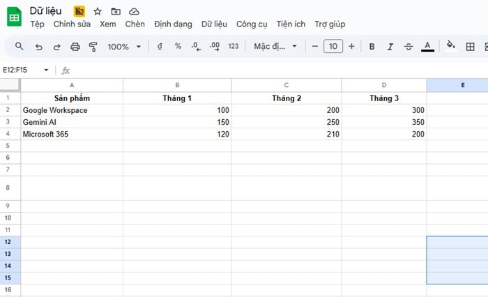 Cách kết hợp hàm INDEX và hàm SUMIF trong Google Sheets 6 Hướng dẫn dùng INDEX