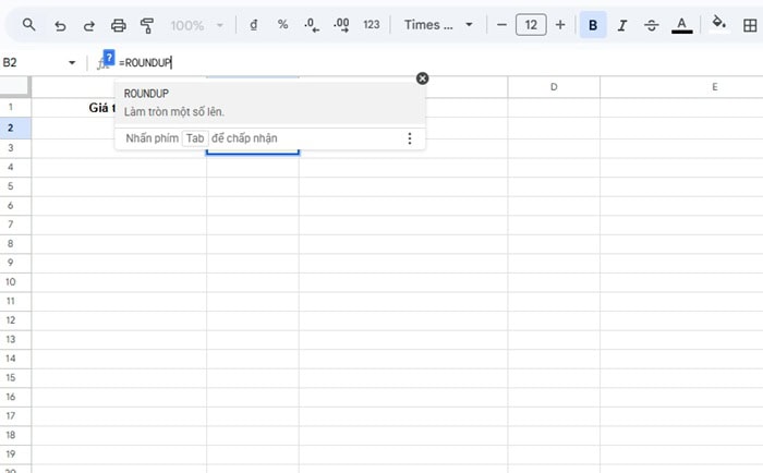 Hàm ROUNDUP trong Google Sheets| Hướng dẫn cách dùng cho Newbie 7 Công thức chuẩn