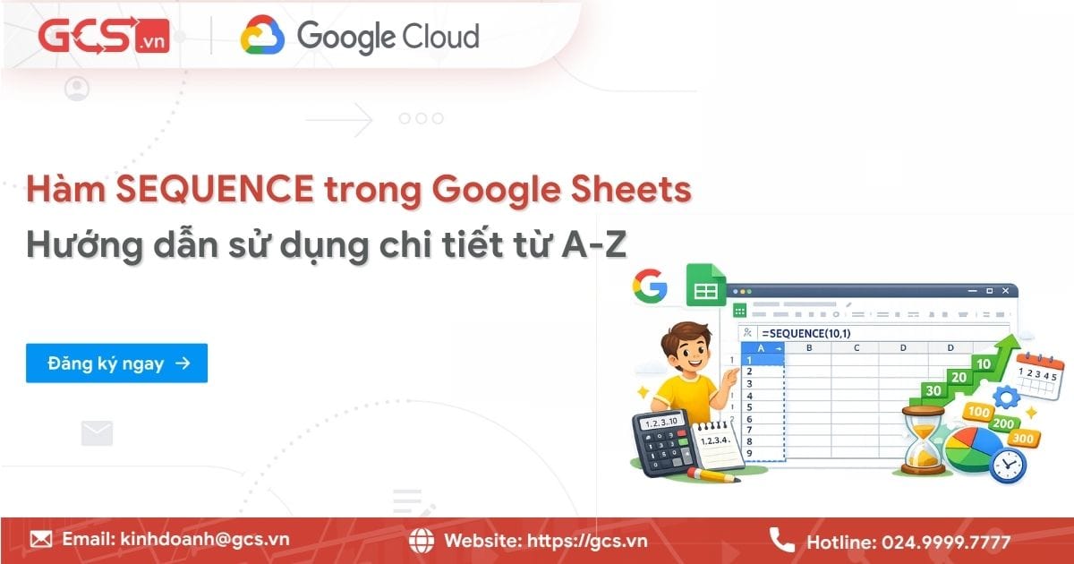 ham sequence trong google sheets