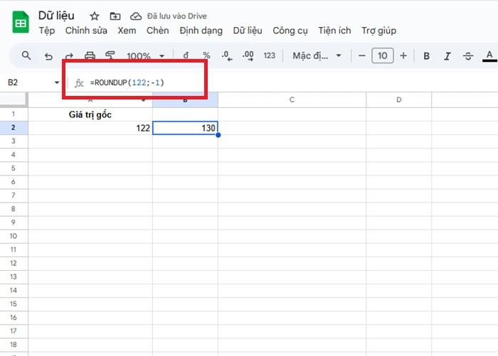 Hàm ROUNDUP trong Google Sheets| Hướng dẫn cách dùng cho Newbie 17 Làm tròn đến số nguyên