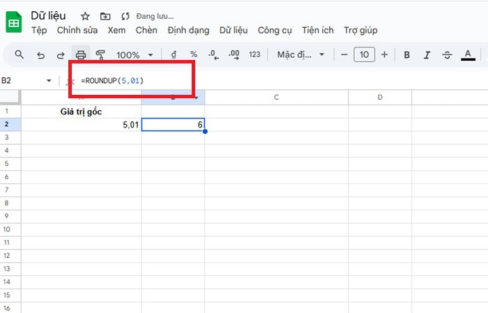 Hàm ROUNDUP trong Google Sheets| Hướng dẫn cách dùng cho Newbie 15 Làm tròn số nguyên