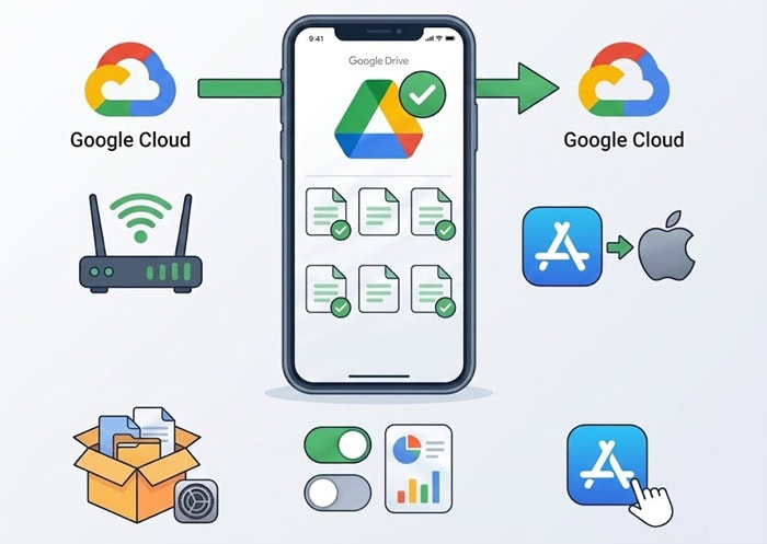 Lỗi Google Drive không đồng bộ trên iPhone? Nguyên nhân và cách khắc phục hiệu quả 10 sửa lỗi Google Drive